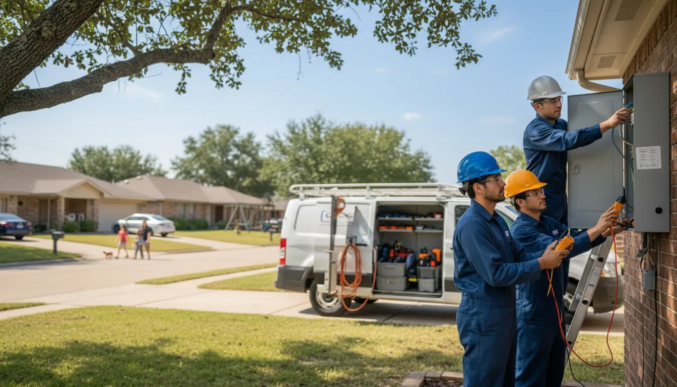 Certified electrician providing emergency electrical services in Woodson, TX